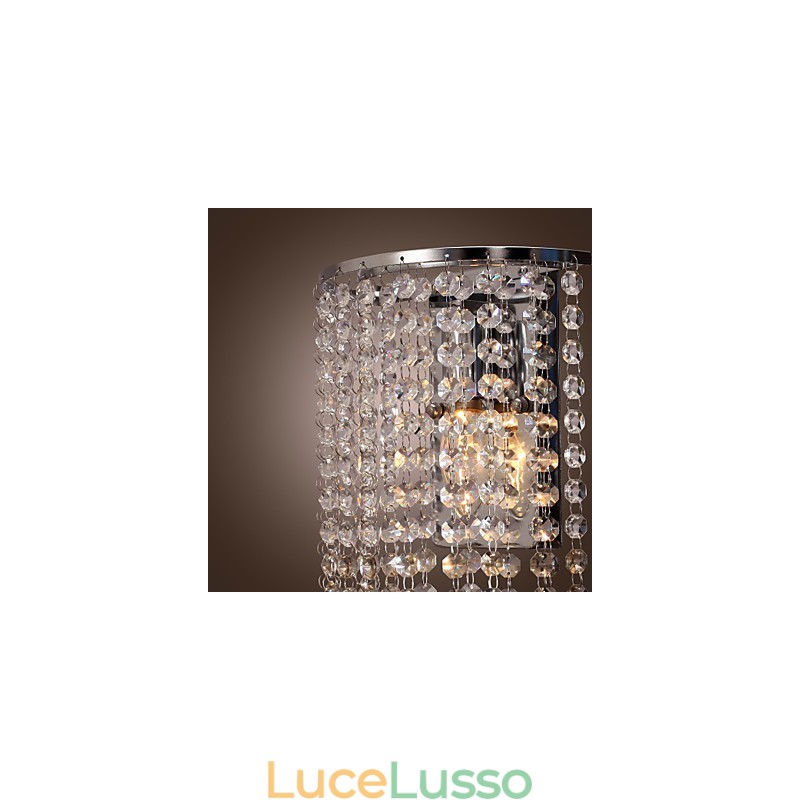 Applique da parete in cristallo contemporaneo con 1 luce