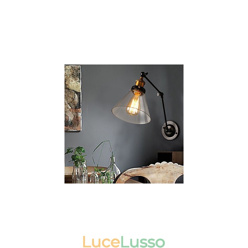 Lampada da parete doppia in stile retrò in stile loft rurale creativo in titanio