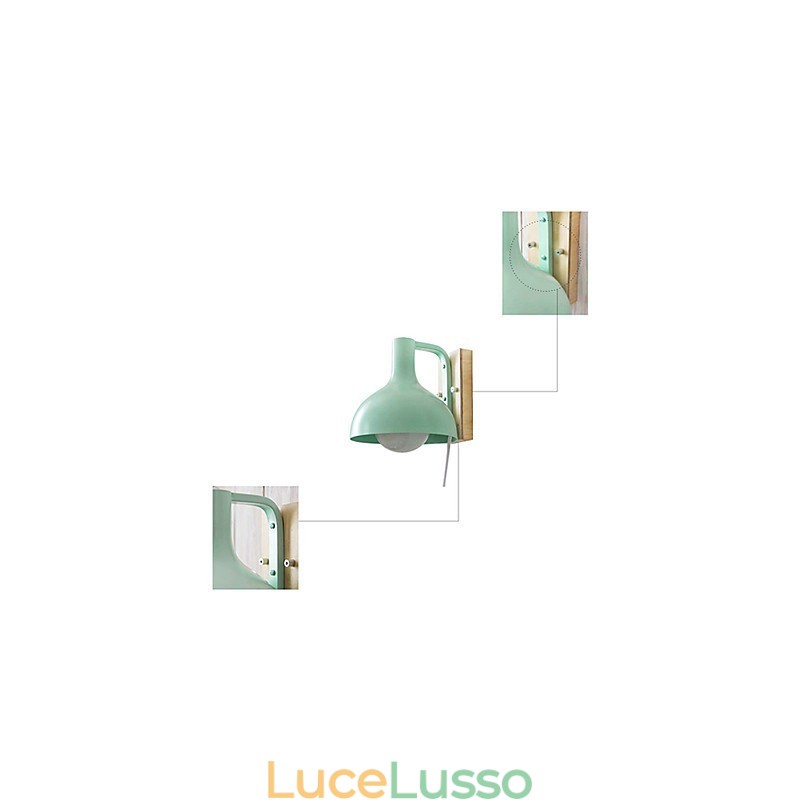 Applique da parete moderne contemporanee in legno e bambù