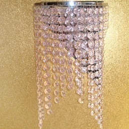 Moderna applique in cristallo con 2 luci