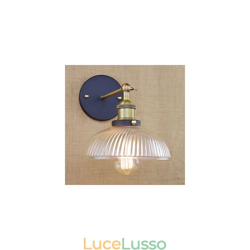 Lampada da parete decorativa in vetro popolare, stile retrò, creativo, stile country americano