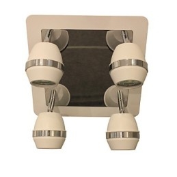 Moderne luci da parete cromate sferiche Luci da bagno con 4 luci