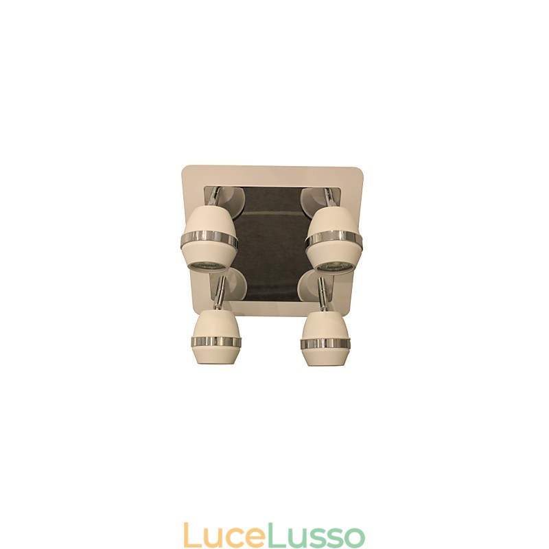 Moderne luci da parete cromate sferiche Luci da bagno con 4 luci