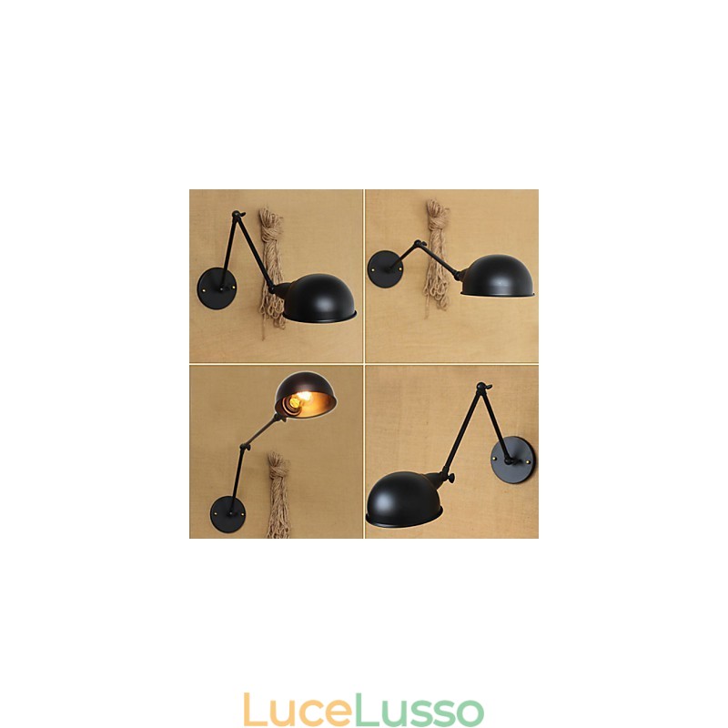 Applique decorativa da parete per sala da pranzo, comodino, minimalista, stile industriale, doppia personalità, braccio lungo