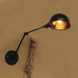 Applique decorativa da parete per sala da pranzo, comodino, minimalista, stile industriale, doppia personalità, braccio lungo