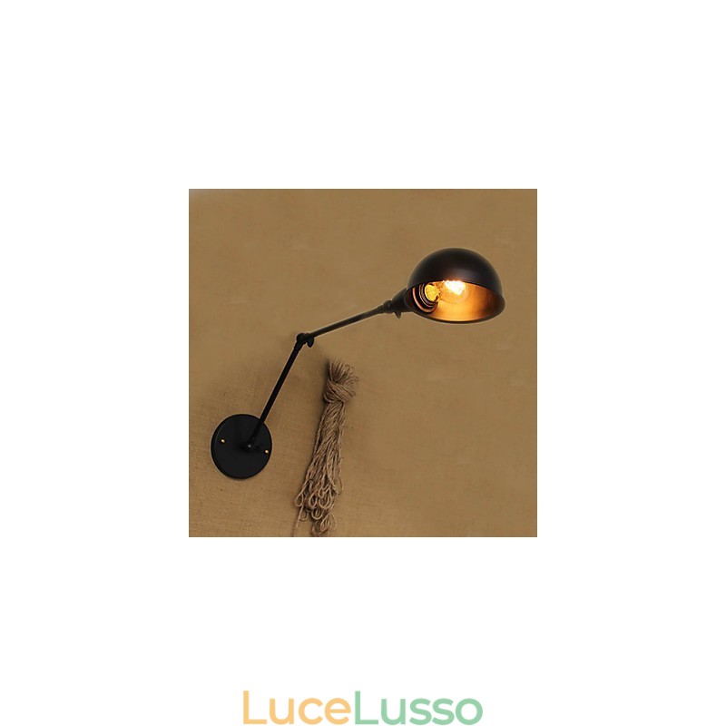 Applique decorativa da parete per sala da pranzo, comodino, minimalista, stile industriale, doppia personalità, braccio lungo