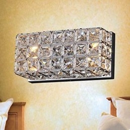 Lampada da parete quadrata contratta e contemporanea K9 Crystal