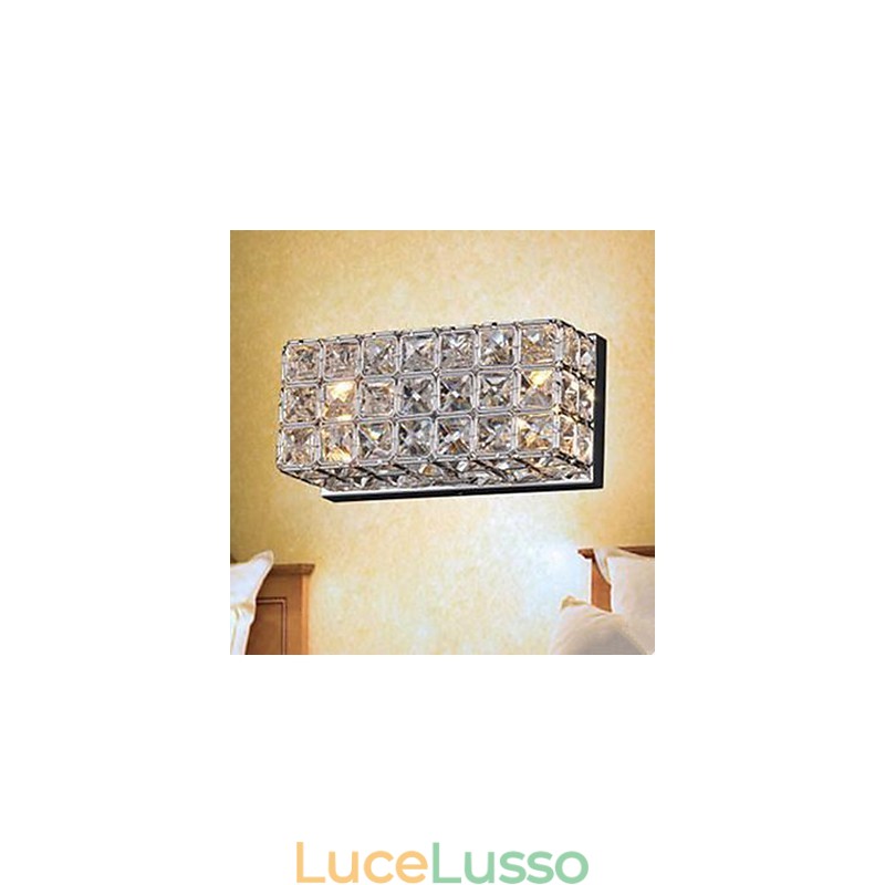 Lampada da parete quadrata contratta e contemporanea K9 Crystal