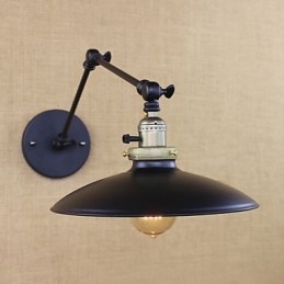 Lampada da parete a braccio lungo in ferro industriale minimalista americano con interruttore