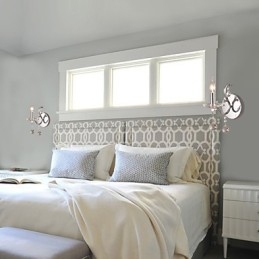 Applique in cristallo argentato con 1 luce