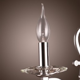 Applique in cristallo argentato con 1 luce