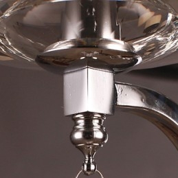 Applique in cristallo argentato con 1 luce