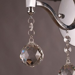 Applique in cristallo argentato con 1 luce