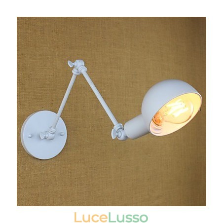 Lampada da parete moderna in ferro battuto a doppio braccio lungo bianco per soggiorno, corridoio, camera da letto, comodino, studio Lampada da parete moderna in ferro battuto a doppio braccio lungo bianco per soggiorno, corridoio, camera da letto, comodino, studio