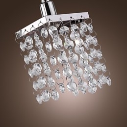 Lampadario lineare isola luce cristallo 3 luci