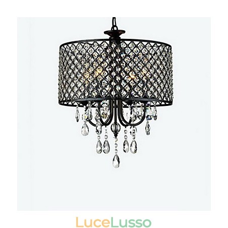 Lampadario tradizionale classico in metallo cromato di cristallo Lampadario tradizionale classico in metallo cromato di cristallo