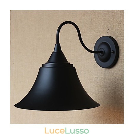 Personalità creativa americana, semplice negozio di abbigliamento, lampada da parete decorativa in corno nero in ferro Personalità creativa americana, semplice negozio di abbigliamento, lampada da parete decorativa in corno nero in ferro