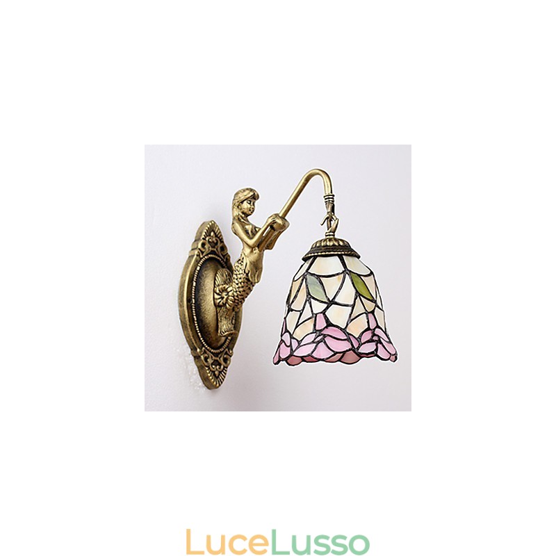 Lampada da parete in ferro battuto creativo rurale europeo contratto