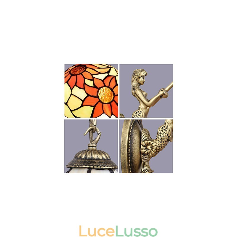 Lampada da parete in ferro battuto creativo rurale europeo contratto