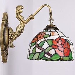 Lampada da parete in ferro battuto creativo rurale europeo contratto