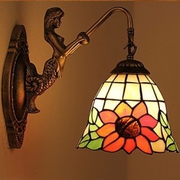 Lampada da parete in ferro battuto creativo rurale europeo contratto
