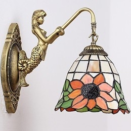 Lampada da parete in ferro battuto creativo rurale europeo contratto