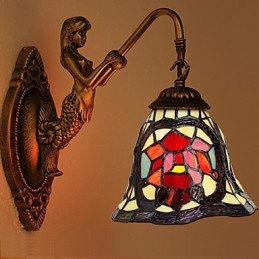 Lampada da parete in ferro battuto creativo rurale europeo contratto