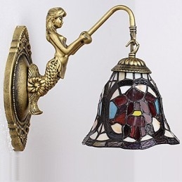 Lampada da parete in ferro battuto creativo rurale europeo contratto