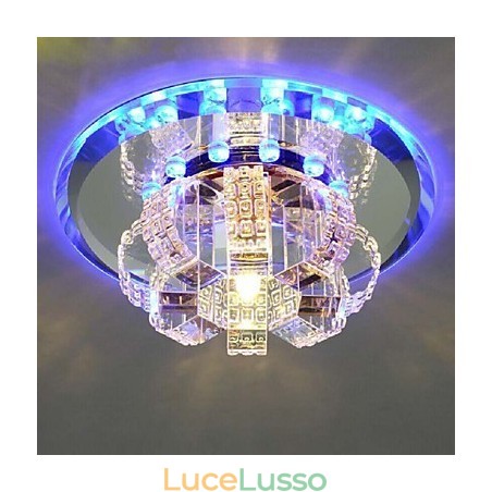 Lampada da soffitto in cristallo Faretto SMD 3W Lampada creativa Assorbe la luce della cupola Lampada da soffitto in cristallo Faretto SMD 3W Lampada creativa Assorbe la luce della cupola