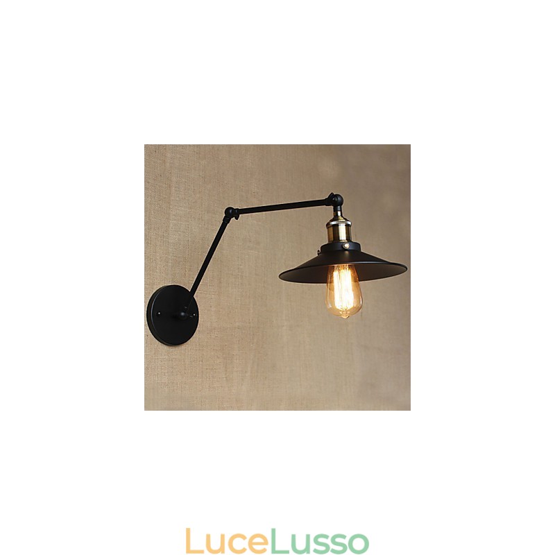 Creativo nostalgico retrò lungo braccio di tipo industriale pieghevole retrattile da parete