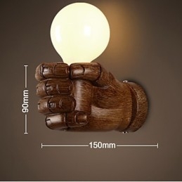 Lampada da parete europea a forma di pugno retrò creativo a destra