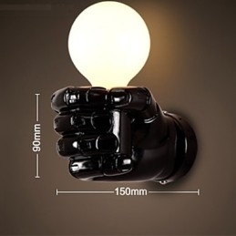 Lampada da parete europea a forma di pugno retrò creativo a destra