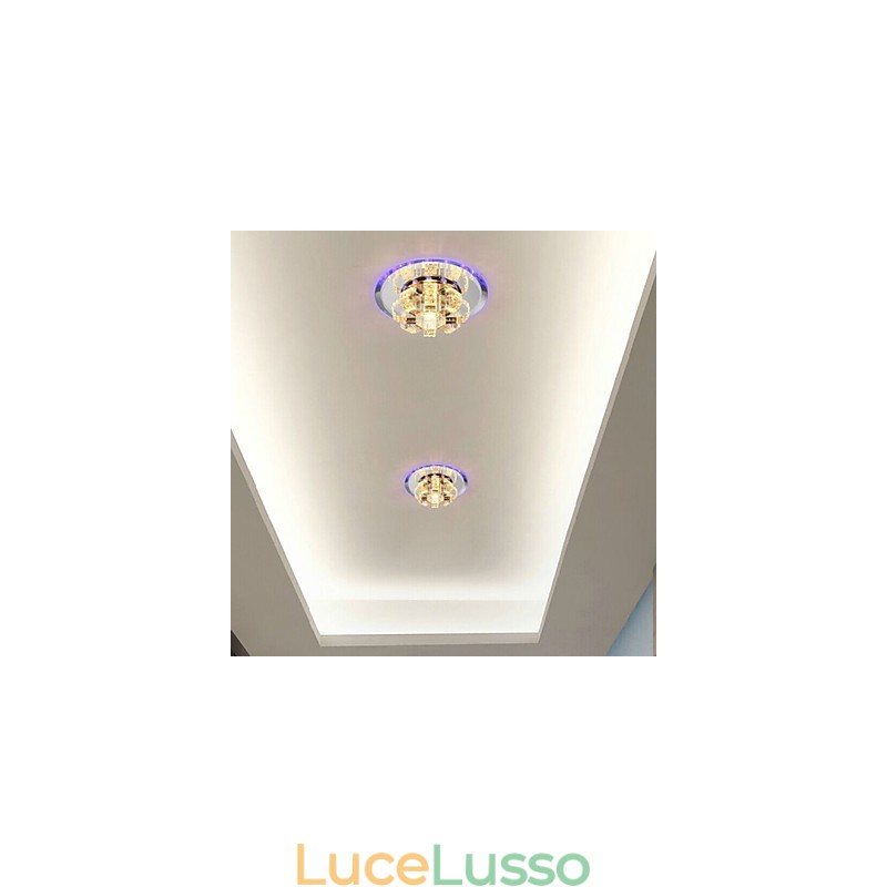 Lampada da soffitto in cristallo Faretto SMD 3W Lampada creativa Assorbe la luce della cupola
