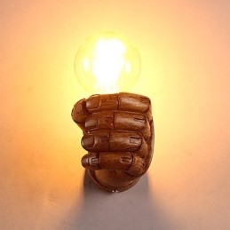 Lampada da parete creativa europea retrò a forma di pugno