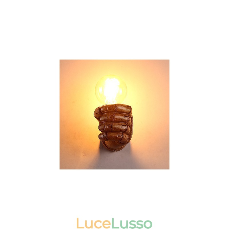 Lampada da parete creativa europea retrò a forma di pugno