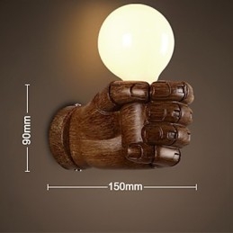 Lampada da parete creativa europea retrò a forma di pugno