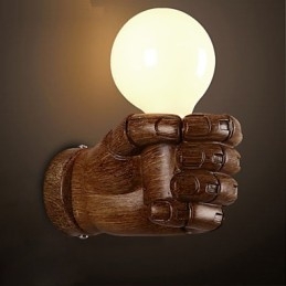 Lampada da parete creativa europea retrò a forma di pugno