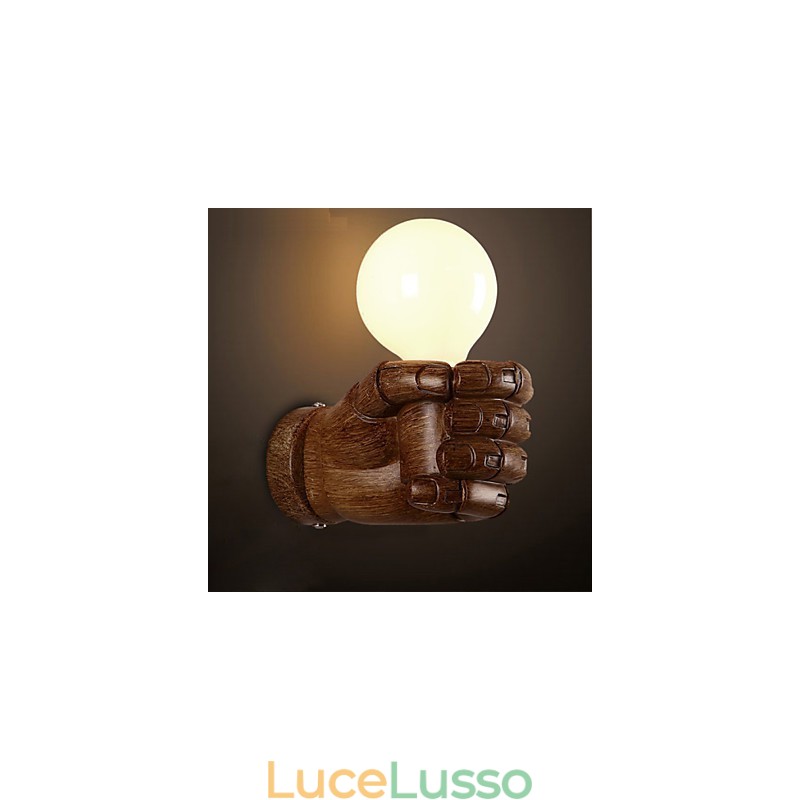 Lampada da parete creativa europea retrò a forma di pugno