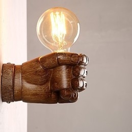 Lampada da parete creativa europea retrò a forma di pugno