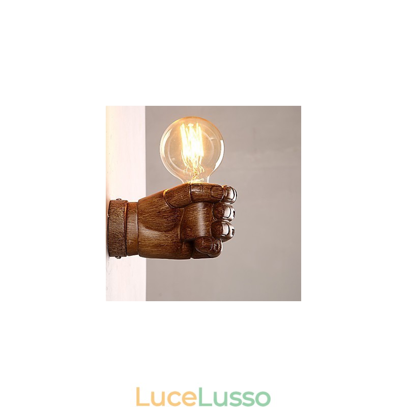 Lampada da parete creativa europea retrò a forma di pugno