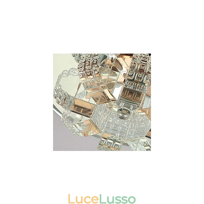 Lampada da soffitto in cristallo Faretto SMD 3W Lampada creativa Assorbe la luce della cupola