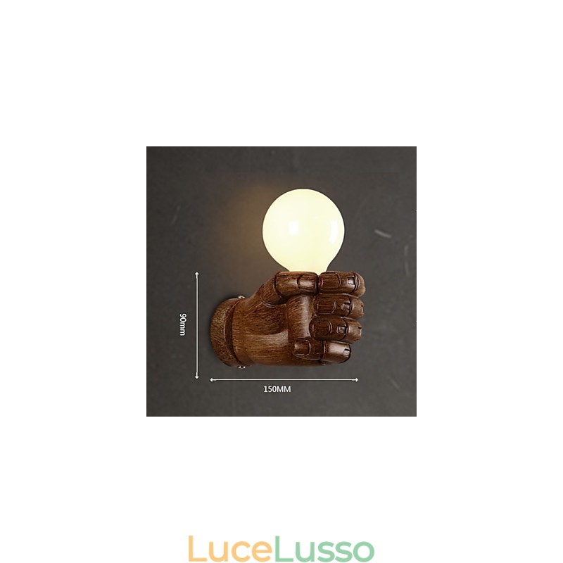 Lampada da parete creativa europea retrò a forma di pugno