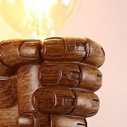 Lampada da parete creativa europea retrò a forma di pugno
