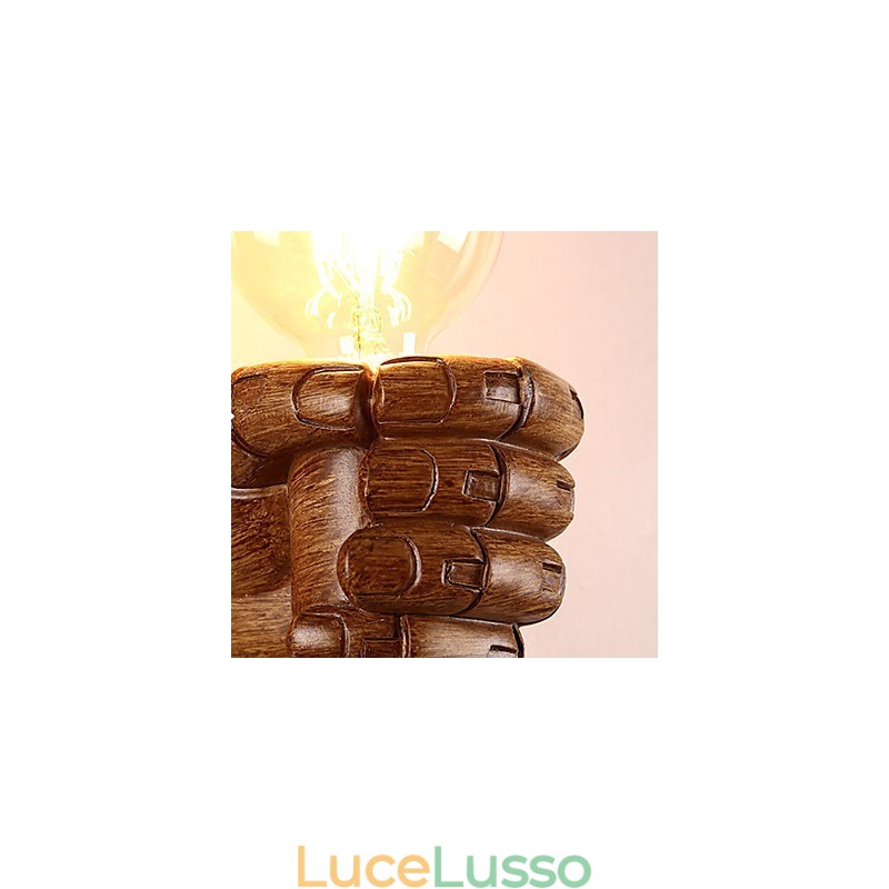 Lampada da parete creativa europea retrò a forma di pugno