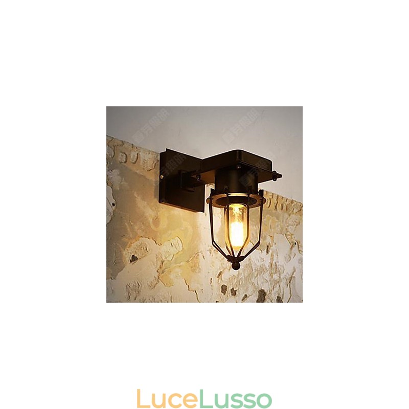Lampada da parete a testa singola Loft Industrial Retro Wall