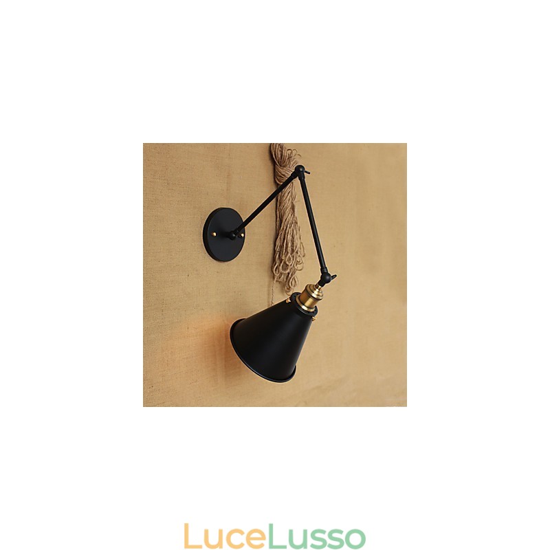 Lampada da parete a braccio lungo minimalista in stile pastorale americano con letto matrimoniale, canale del corridoio, ingresso del magazzino