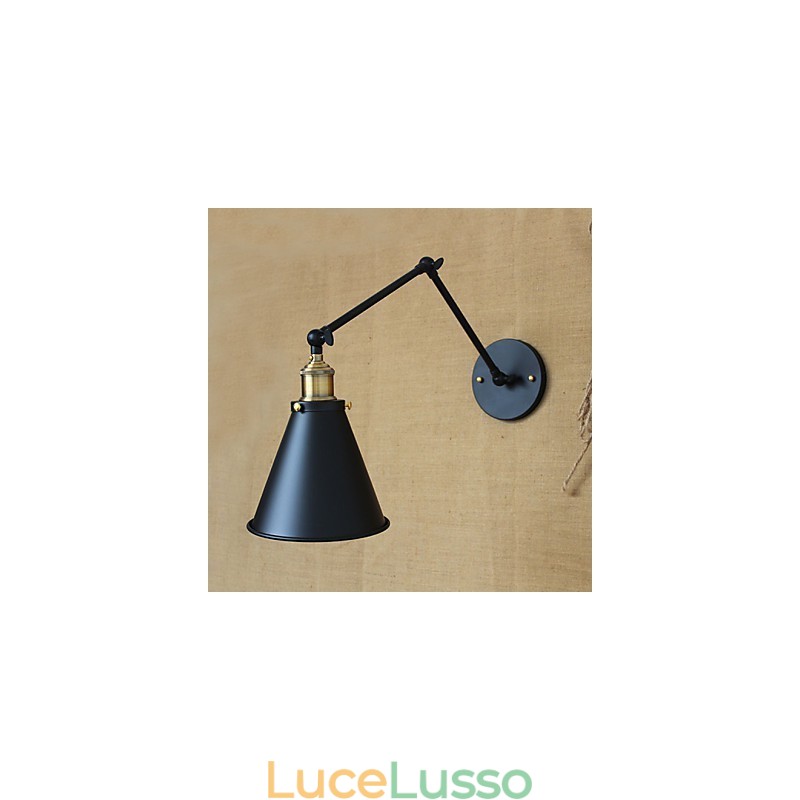 Lampada da parete a braccio lungo minimalista in stile pastorale americano con letto matrimoniale, canale del corridoio, ingresso del magazzino