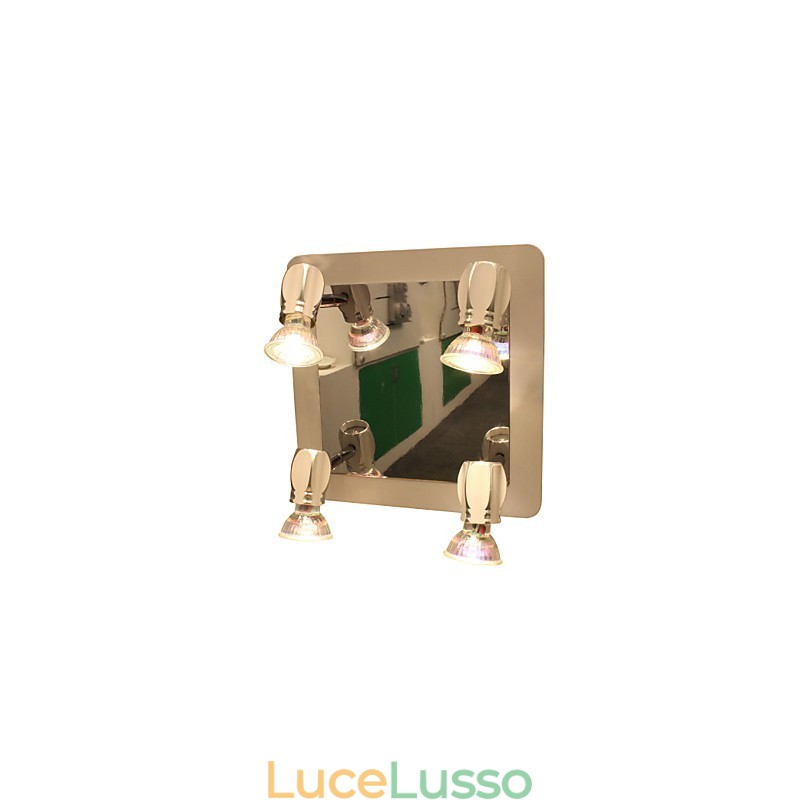 Moderne luci da parete cromate Luci da bagno con 4 luci