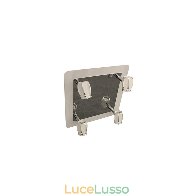Moderne luci da parete cromate Luci da bagno con 4 luci