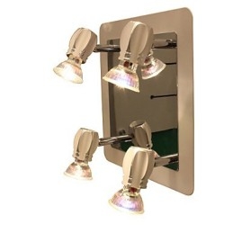 Moderne luci da parete cromate Luci da bagno con 4 luci